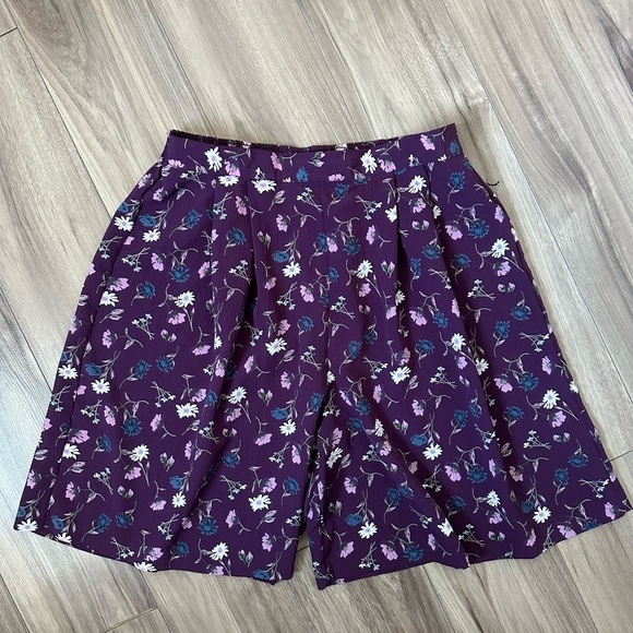 Vintage Shorts Northern Traditions Flowy Floral Purple Festival Spring Coachella - Picture 2 of 11